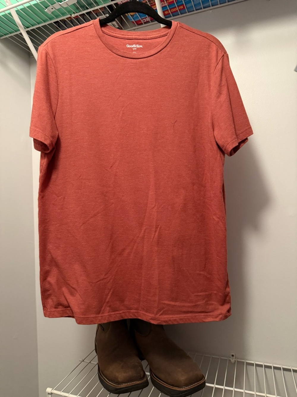 Goodfellow & Co Men’s Short-Sleeve Crewneck Tee in Rust Orange
